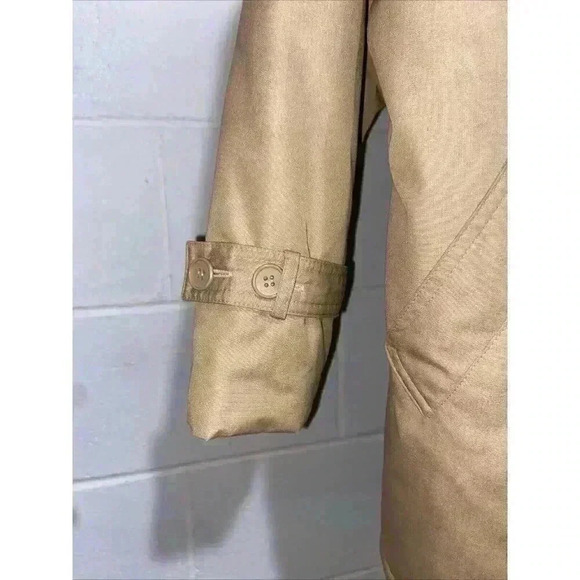 London Fog Women's Parka Jacket 8REG Tan Lined Detachable Hood Quilted Commuting - Picture 3 of 10